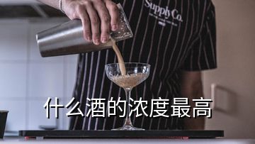 什么酒的濃度最高