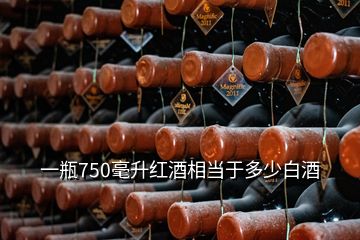 一瓶750毫升紅酒相當于多少白酒