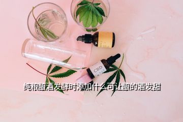 純糧釀酒發(fā)酵時添加什么可讓釀的酒發(fā)甜