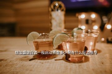 想加盟做白酒一般啟動(dòng)資金多少啊有什么好酒推薦