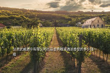 甘肅武威酒業(yè)有限公司出品金典糧液酒濃香型的多少錢一瓶