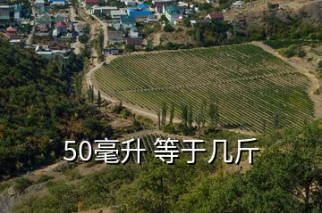 50毫升 等于幾斤