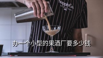 辦一個小型的果酒廠要多少錢