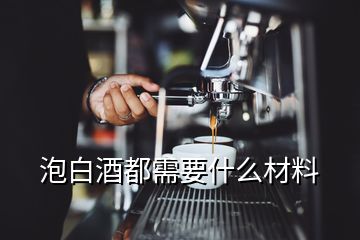 泡白酒都需要什么材料