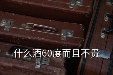 什么酒60度而且不貴