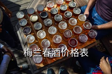 梅蘭春酒價格表