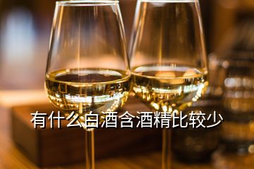 有什么白酒含酒精比較少