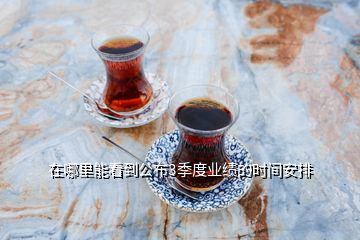 在哪里能看到公布3季度業(yè)績的時間安排
