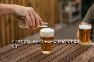 月下獨酌 花間一壺酒獨酌無相親 舉杯邀明月對影成三人是什