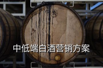 中低端白酒營銷方案