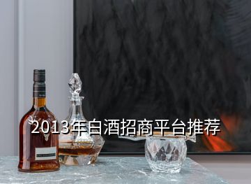 2013年白酒招商平臺推薦