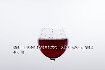 家庭小型釀酒設(shè)備占地面積大嗎一次投料50斤糧食的容量多大  搜