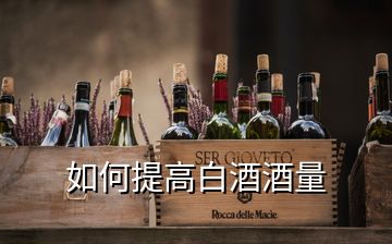 如何提高白酒酒量