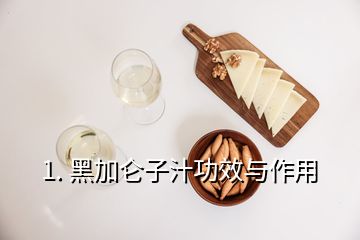 1. 黑加侖子汁功效與作用