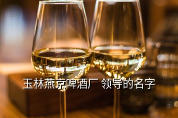 玉林燕京啤酒廠 領(lǐng)導的名字