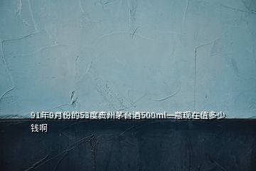 91年9月份的53度貴州茅臺酒500ml一瓶現(xiàn)在值多少錢啊