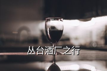 叢臺酒廠之行