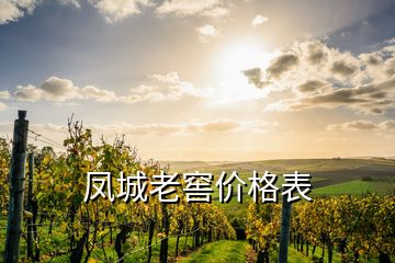 鳳城老窖價(jià)格表