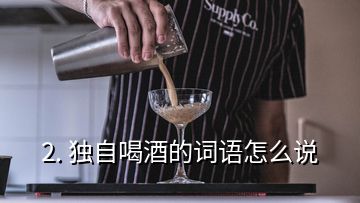 2. 獨自喝酒的詞語怎么說