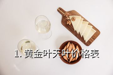 1. 黃金葉天葉價格表