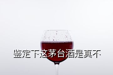 鑒定下這茅臺酒是真不