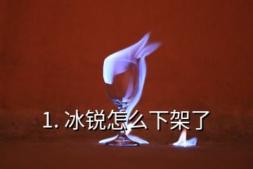 1. 冰銳怎么下架了