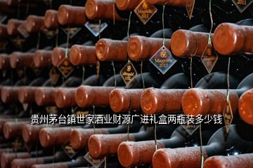 貴州茅臺鎮(zhèn)世家酒業(yè)財源廣進禮盒兩瓶裝多少錢