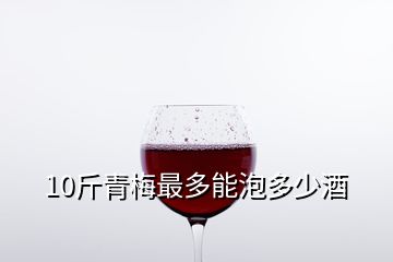 10斤青梅最多能泡多少酒