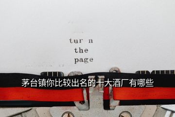 茅臺(tái)鎮(zhèn)你比較出名的十大酒廠有哪些