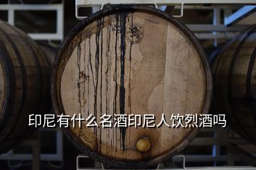 印尼有什么名酒印尼人飲烈酒嗎