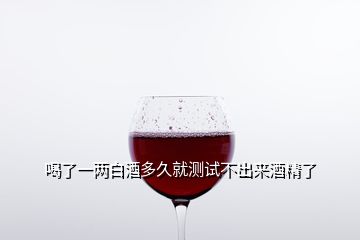 喝了一兩白酒多久就測試不出來酒精了