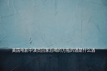 美國電影中演員回家后喝的方瓶的酒是什么酒