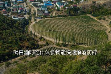 喝白酒時(shí)吃什么食物能快速解酒防醉