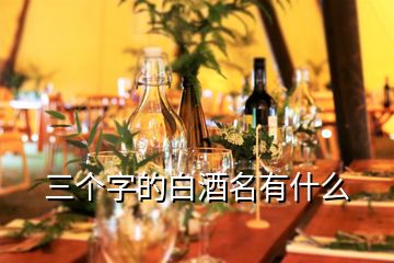 三個(gè)字的白酒名有什么