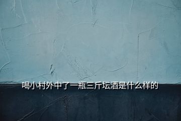 喝小村外中了一瓶三斤壇酒是什么樣的