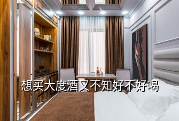 想買(mǎi)大度酒又不知好不好喝