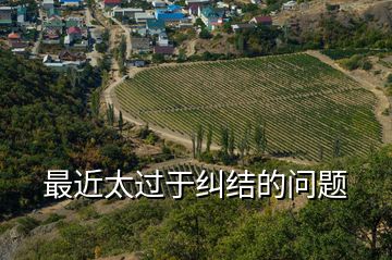 最近太過于糾結的問題