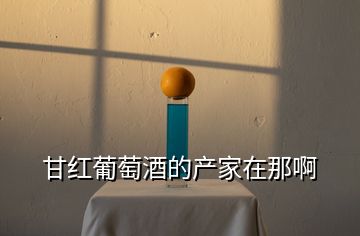 甘紅葡萄酒的產家在那啊