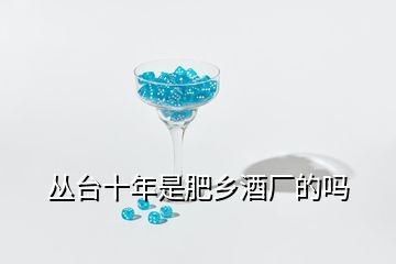 叢臺(tái)十年是肥鄉(xiāng)酒廠(chǎng)的嗎