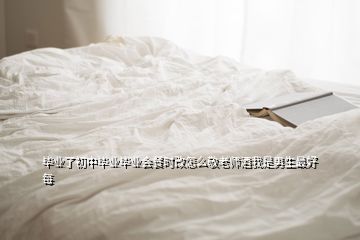 畢業(yè)了初中畢業(yè)畢業(yè)會餐時改怎么敬老師酒我是男生最好每