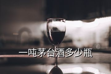 一噸茅臺酒多少瓶