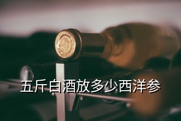 五斤白酒放多少西洋參