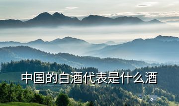 中國的白酒代表是什么酒