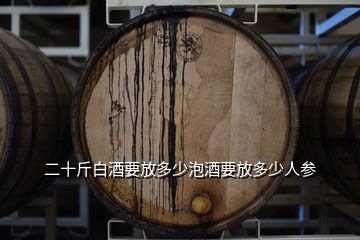 二十斤白酒要放多少泡酒要放多少人參