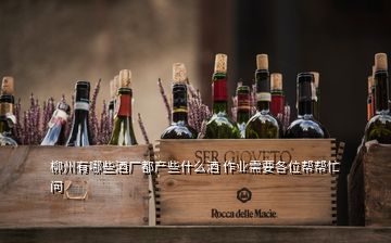 柳州有哪些酒廠都產(chǎn)些什么酒 作業(yè)需要各位幫幫忙  問(wèn)