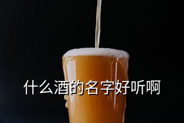 什么酒的名字好聽啊