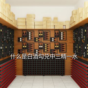 什么是白酒勾兌中三精一水