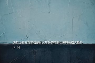 這瓶1L的53度茅臺是什么年份的能看出來嗎價(jià)格大概多少  問