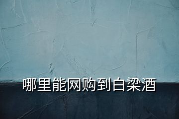 哪里能網(wǎng)購(gòu)到白梁酒