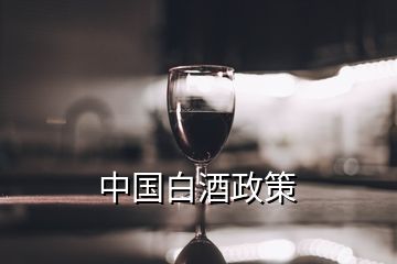 中國白酒政策